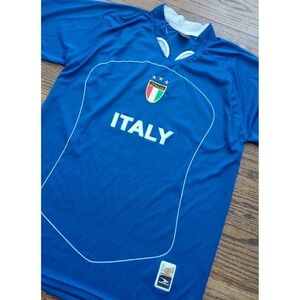 Drako Men's Italy Blue World Soccer Short Sleeve Shirt #11 Sz L READ